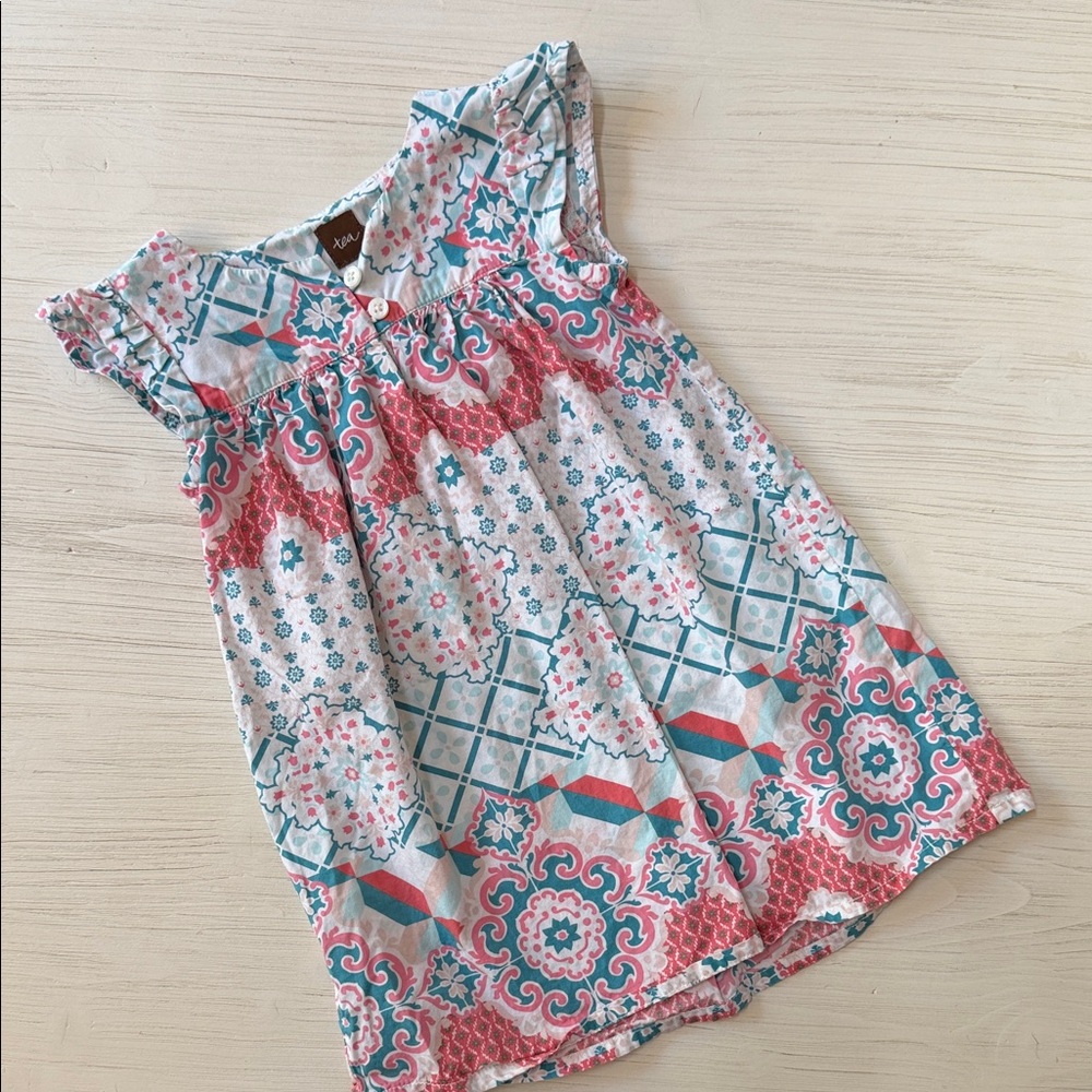 Tea Collection Floral and Geometric Kids Dress